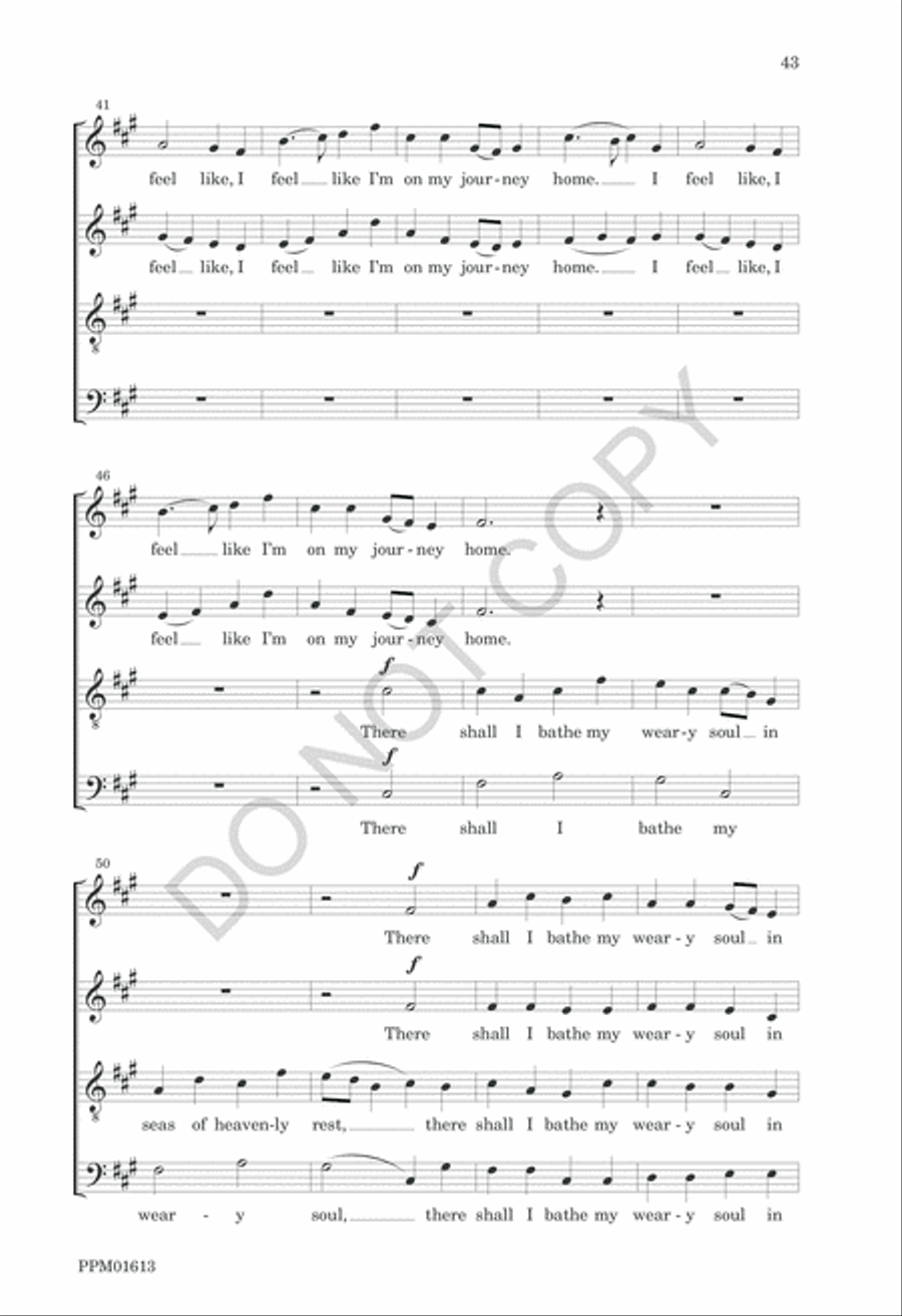 Nine American Folk Hymns 4-Part scores gallery preview page 46