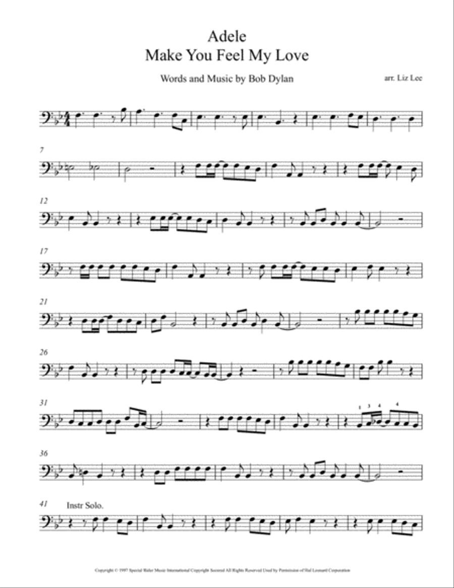 Make You Feel My Love Cello Solo scores gallery preview page 2