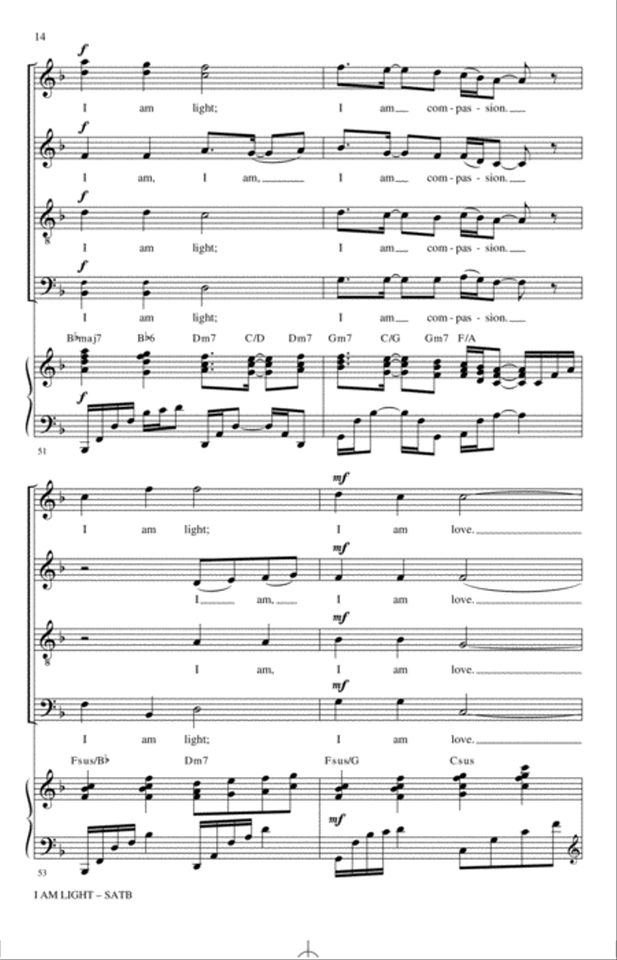 I Am Light (arr. Mark Hayes and Kimberly Lilley) 4-Part scores gallery preview page 13