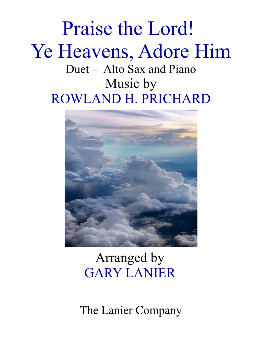 PRAISE THE LORD! YE HEAVENS, ADORE HIM (Duet – Alto Sax & Piano with Score/Part) Woodwind Duet scores gallery preview page 1
