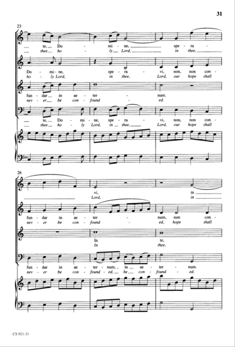 Te Deum - Choral Score