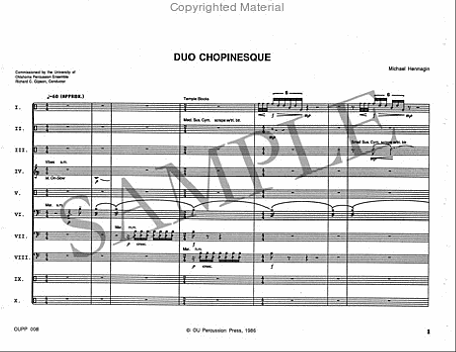 Duo Chopinesque Percussion Ensemble scores gallery preview page 2