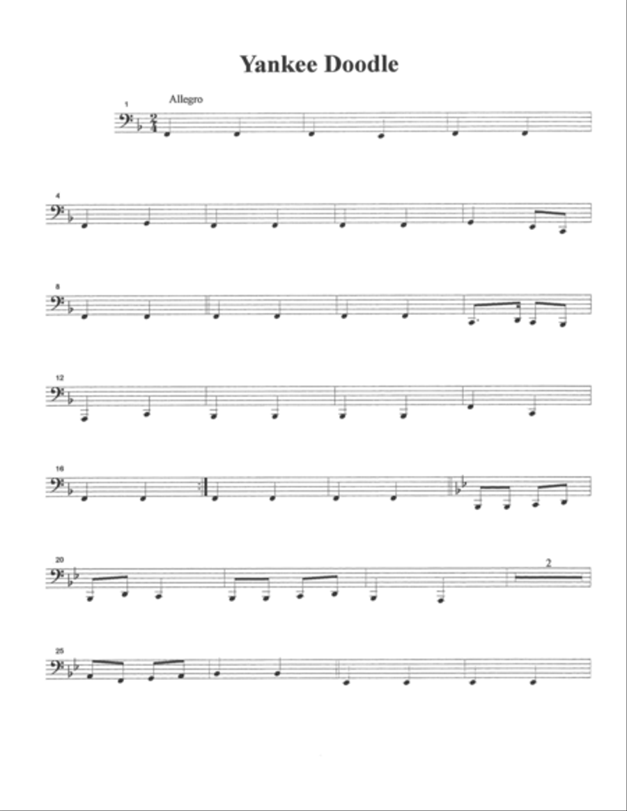 Two Patriotic Song for Tuba Quartet Tuba Quartet scores gallery preview page 6
