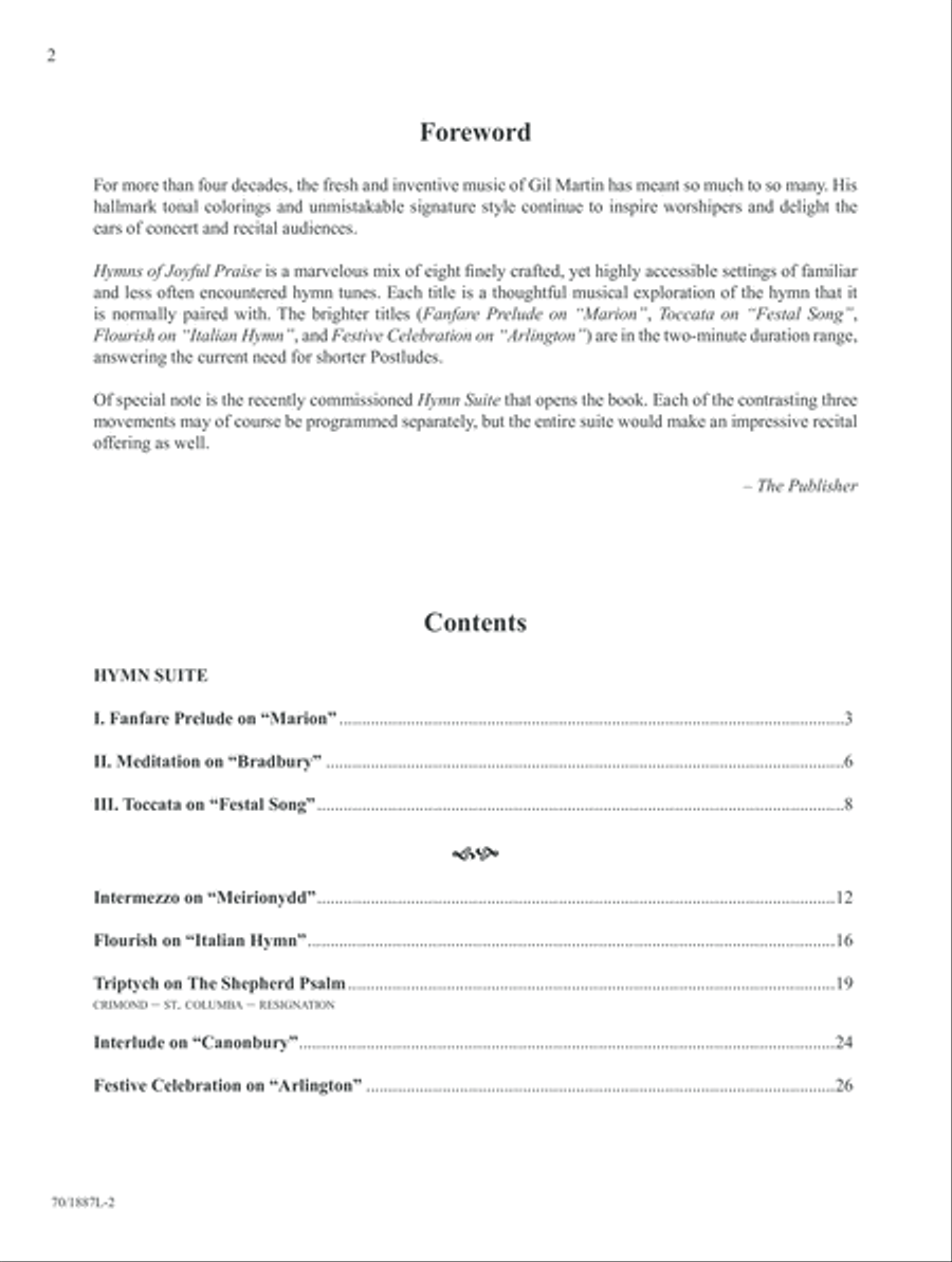 Hymns of Joyful Praise Hymns of Joyful Praise Organ scores gallery preview page 2