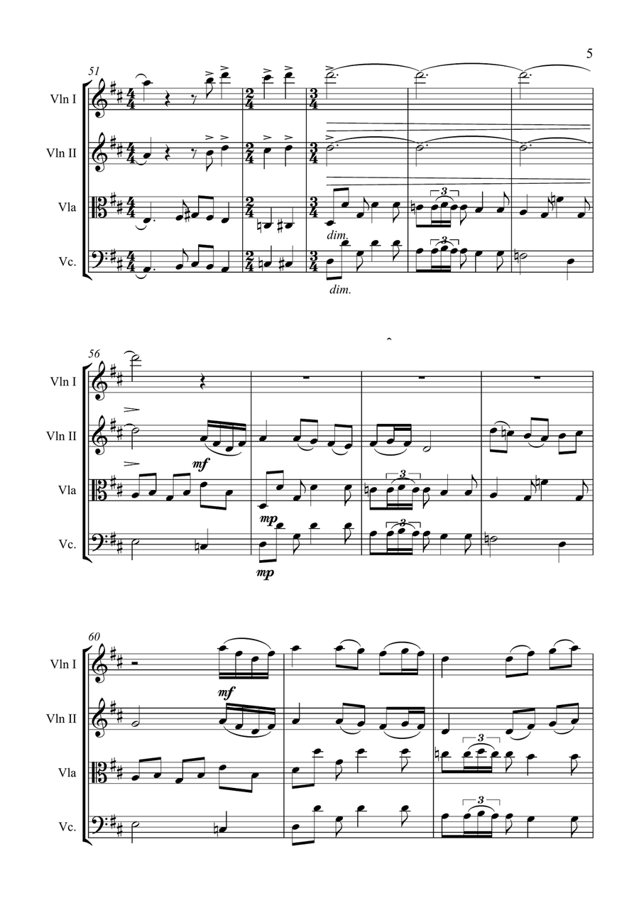 One String Quartet scores gallery preview page 6