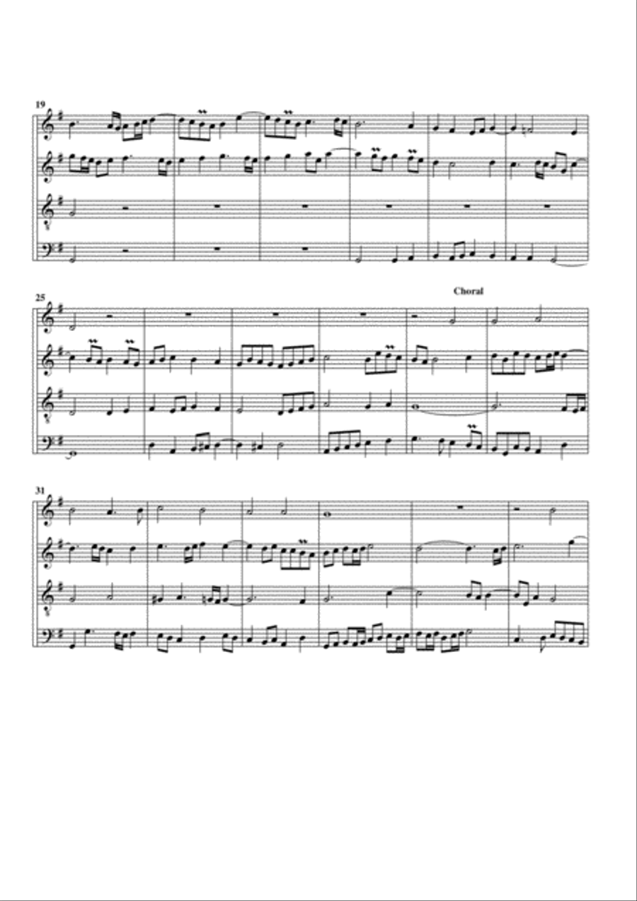 Wenn wir in hoechsten Noeten sein (arrangement for 4 recorders) Recorder scores gallery preview page 2