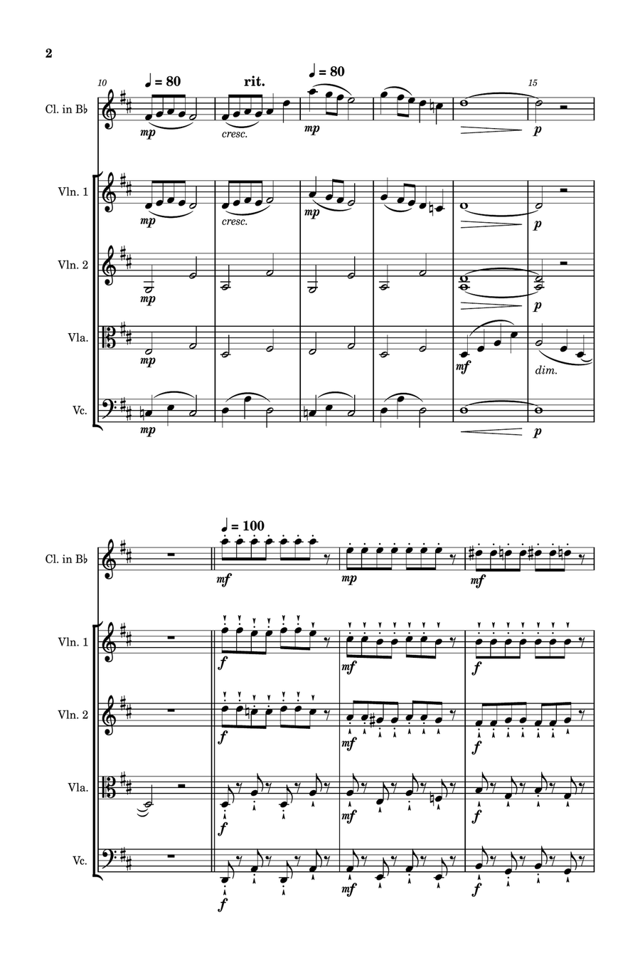 Clarinet Quintet 1-3 Small Ensemble scores gallery preview page 2