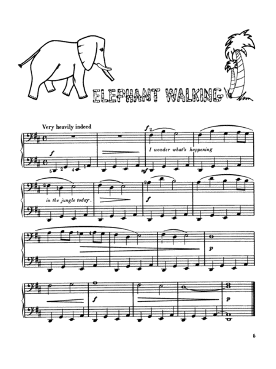 A Day in the Jungle Easy Piano scores gallery preview page 6