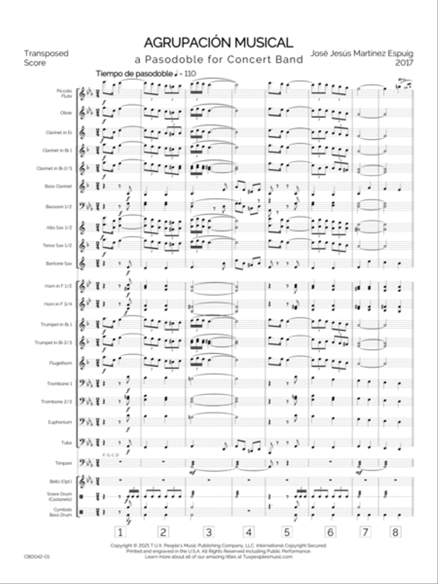 Agrupación Musical (Pasodoble) Concert Band scores gallery preview page 4