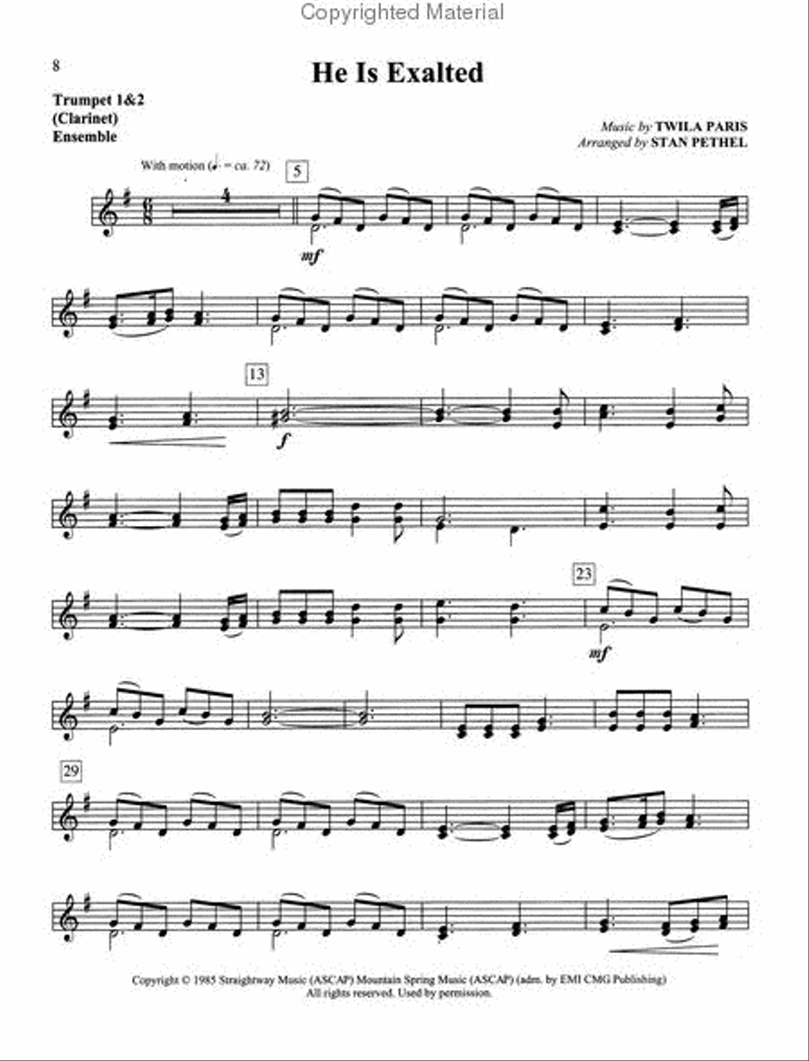 Winds of Praise Clarinet scores gallery preview page 3