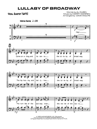 Lullaby of Broadway: SATB Vocals