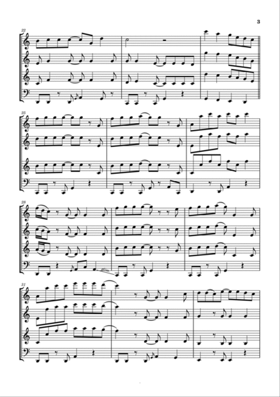 Best Of My Love Woodwind Quartet scores gallery preview page 4