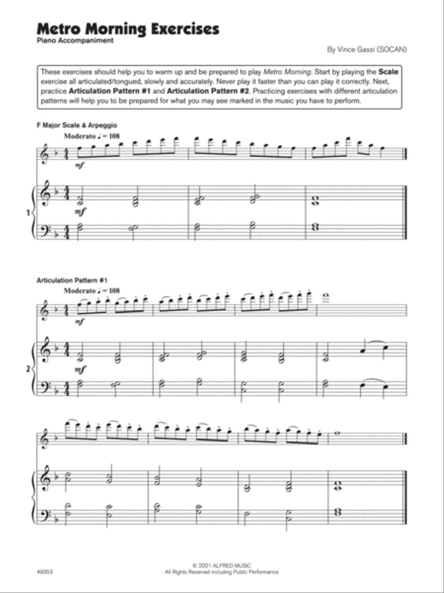 Metro Morning (Sound Innovations Soloist, Alto Sax) Small Ensemble scores gallery preview page 4