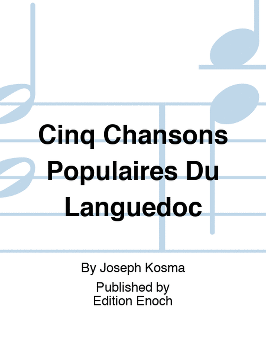 Cinq Chansons Populaires Du Languedoc