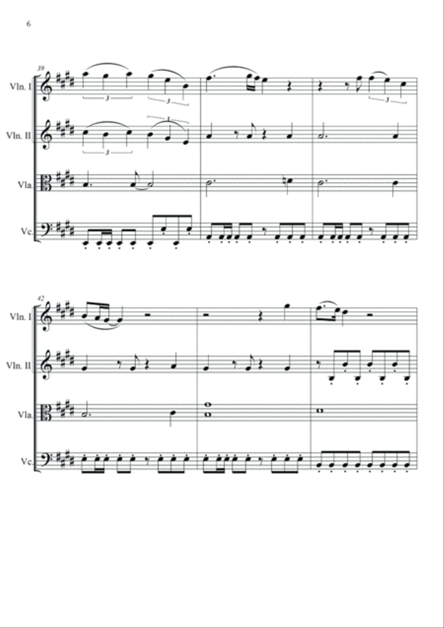 I Want To Break Free String Quartet scores gallery preview page 6