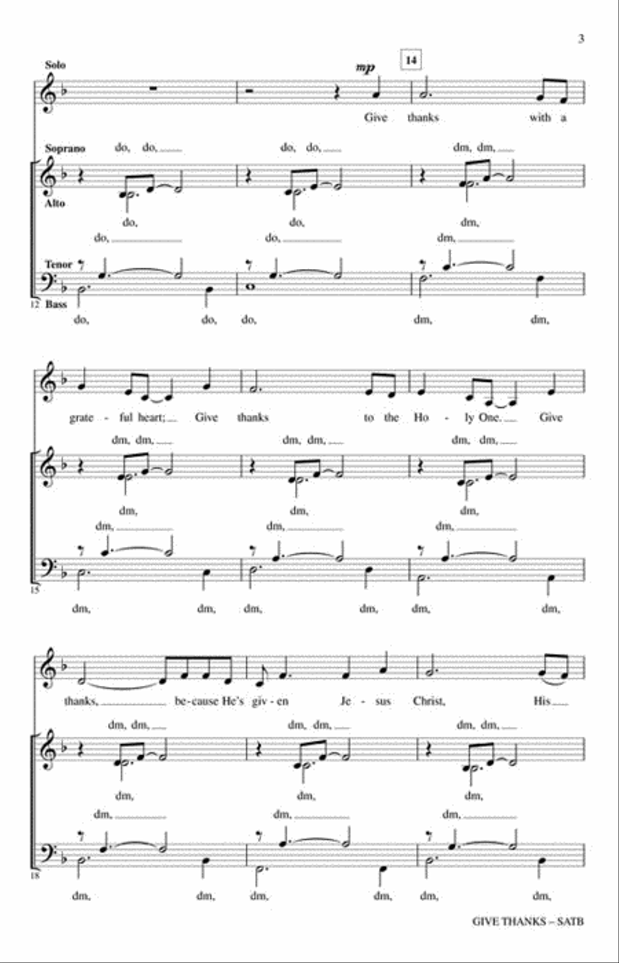 Give Thanks 4-Part scores gallery preview page 3