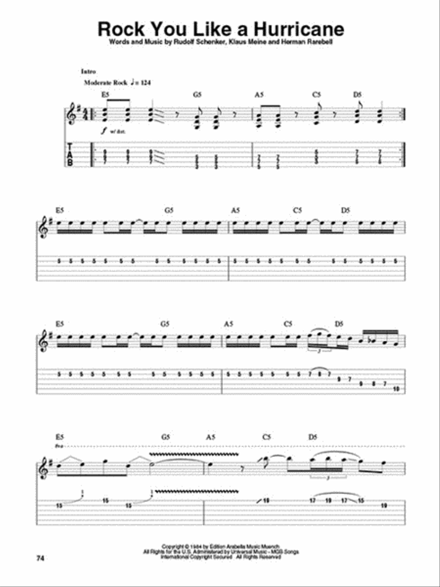 Scorpions Electric Guitar scores gallery preview page 4