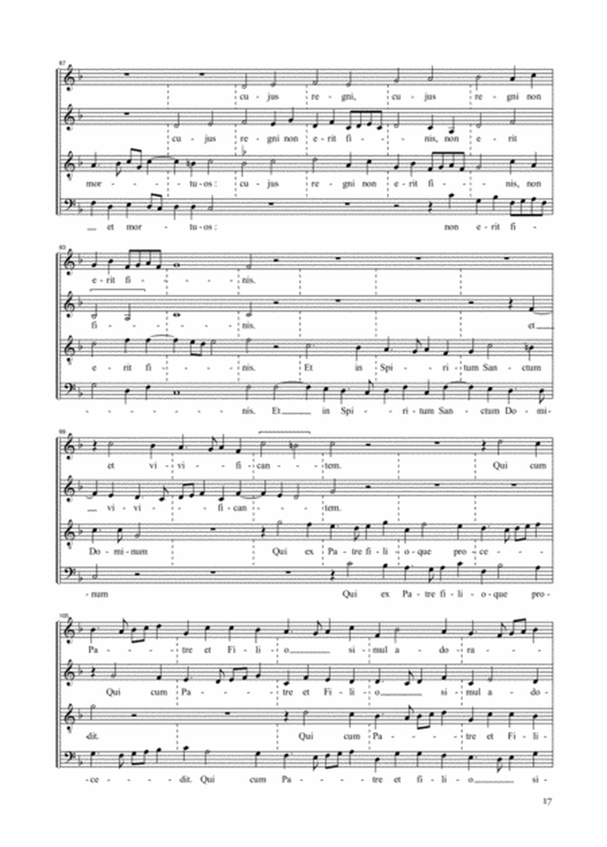 Messe A Quatre Voix - Monteverdi - Choeur Seul