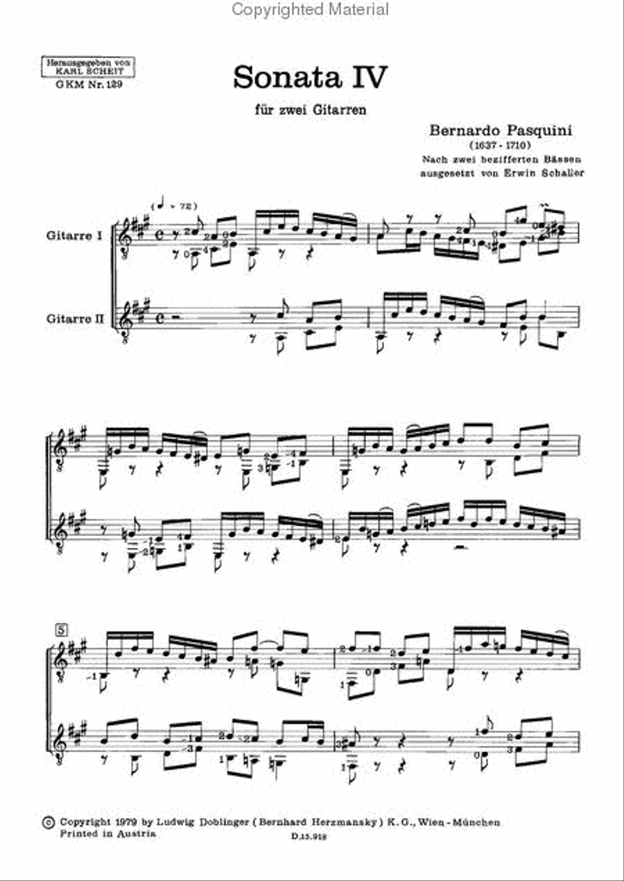 Sonata IV A-Dur Sonata IV A-Dur Performance Score scores gallery preview page 2