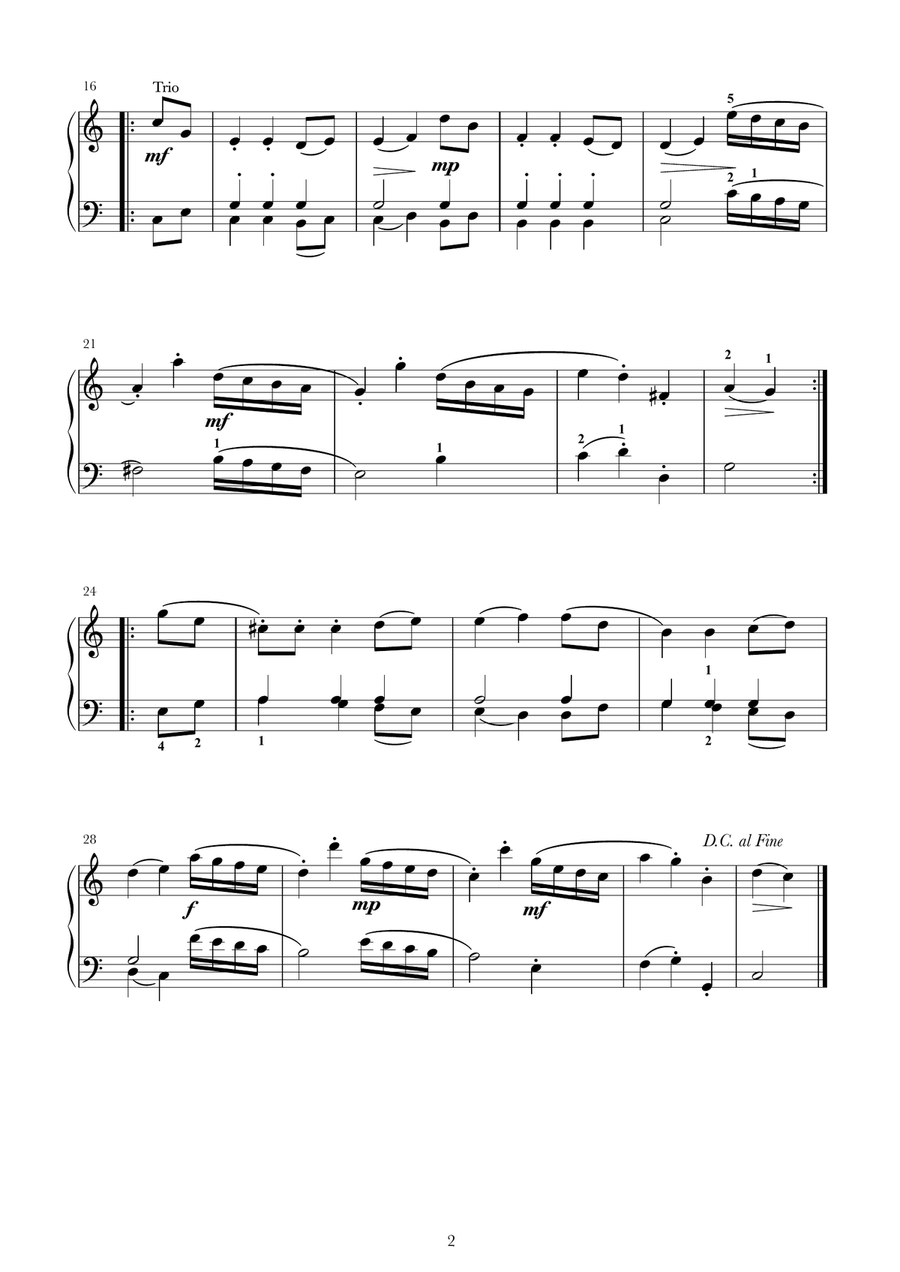Mozart First Compositions K1-K7 Piano Method scores gallery preview page 3