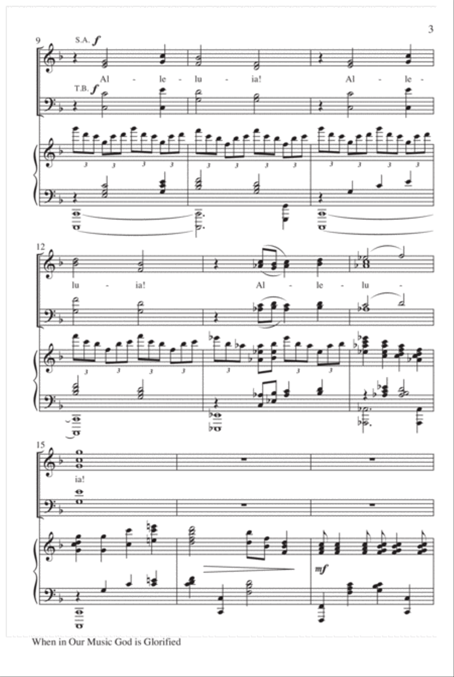 When in Our Music God Is Glorified 4-Part scores gallery preview page 4