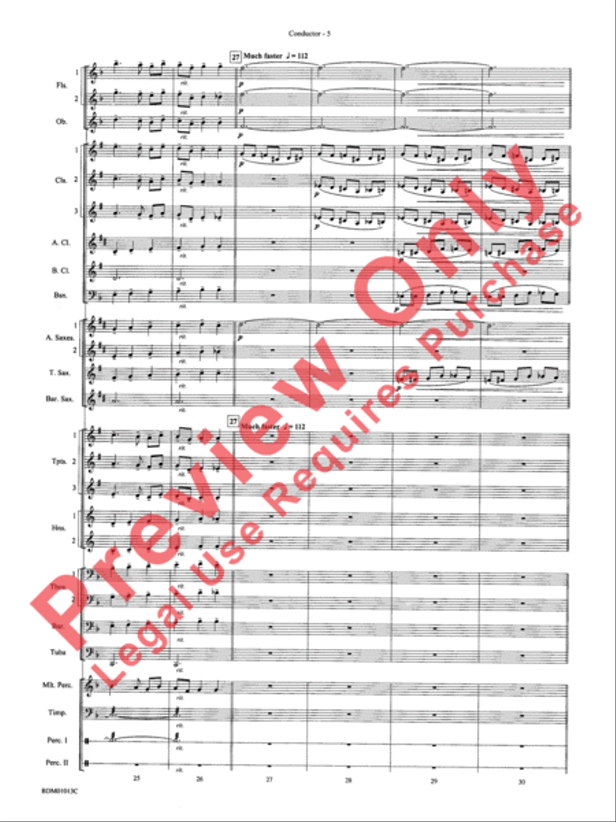 Finale from The Firebird Suite Concert Band scores gallery preview page 7