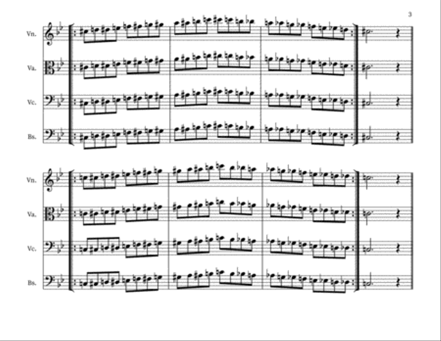 String Chromatic Warm Up No 1 String Orchestra scores gallery preview page 3