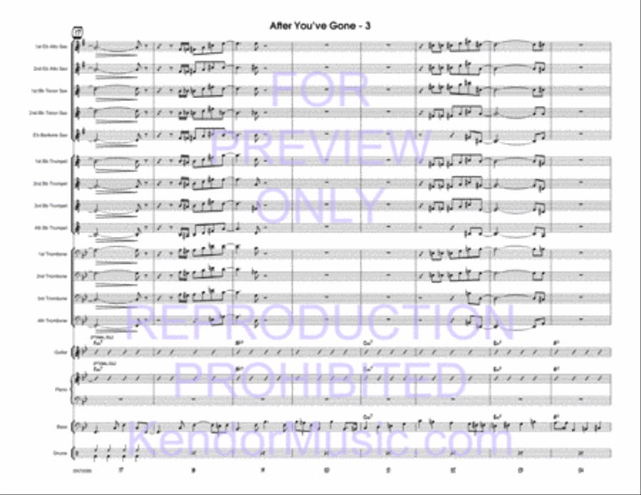 After You've Gone Jazz Ensemble scores gallery preview page 4