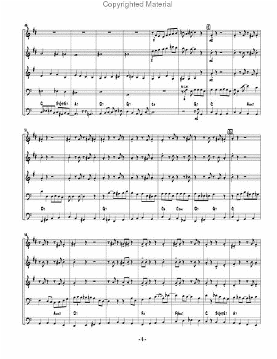 The Darktown Strutters' Ball Brass Quintet scores gallery preview page 4