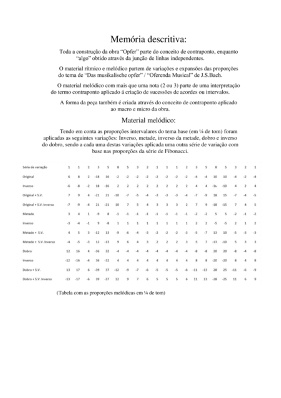 Opfer - Peça para 2 Orgãos de Tubos com 1/4 de tom de diferença Organ Solo scores gallery preview page 4