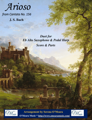 Book cover for Arioso, Duet for Eb Alto Saxophone & Pedal Harp