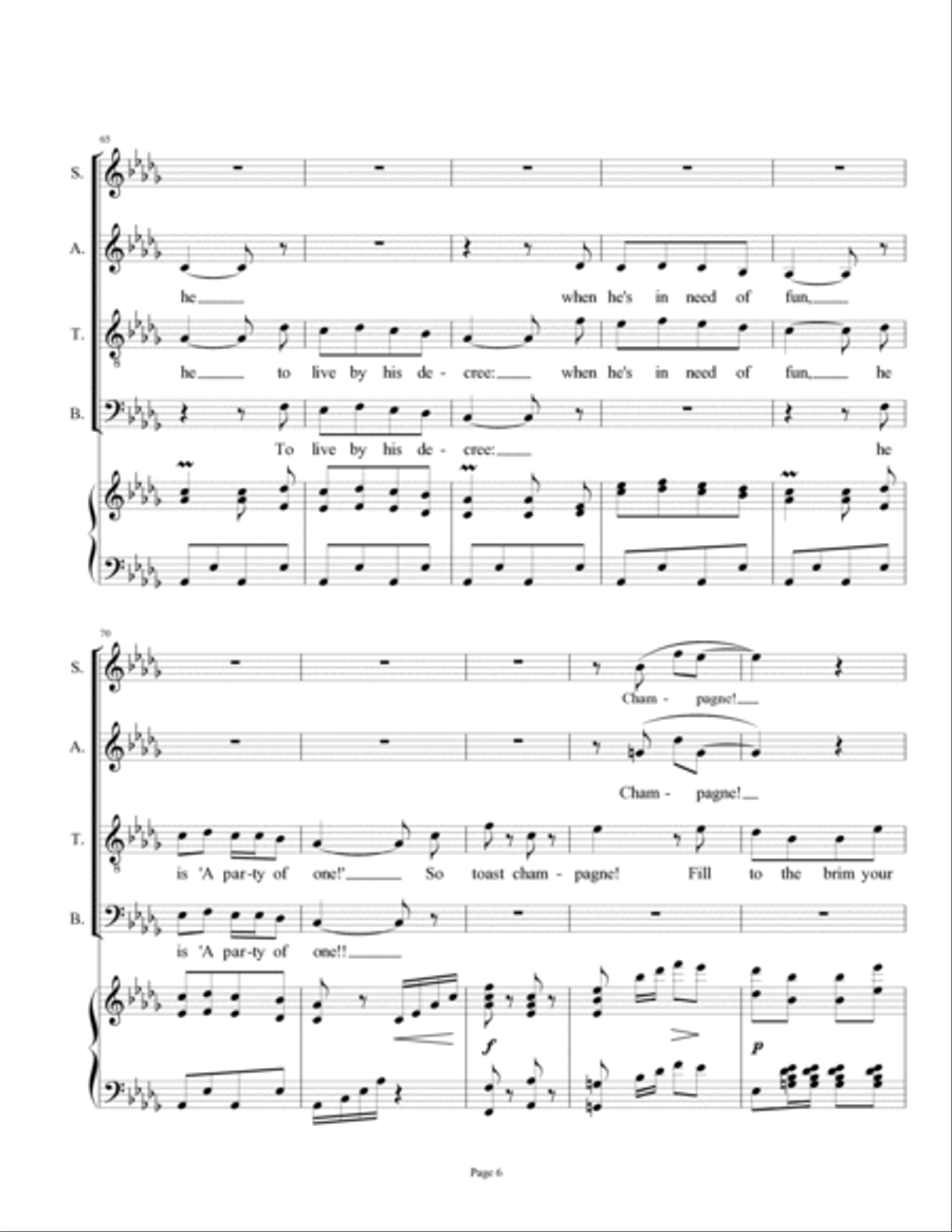 Champagne Trio (+1), Die Fledermaus School and Community scores gallery preview page 6