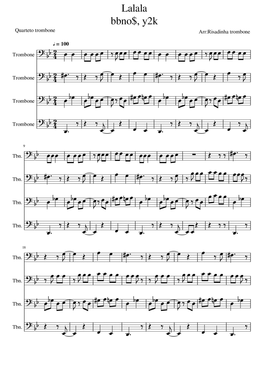 Lalala Piano scores gallery preview page 1