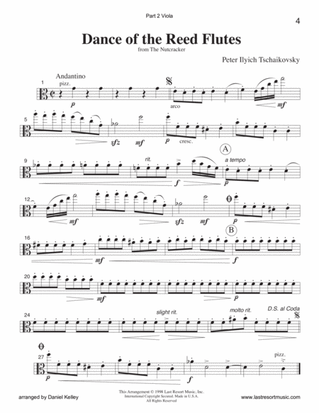Dance of the Reed Flutes from the Nutcracker for Woodwind Trio or Clarinet Trio