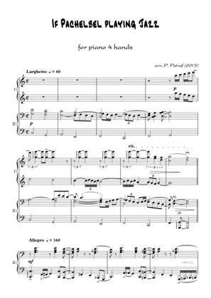 Book cover for If Pachelbel playing Jazz - for piano 4 hands
