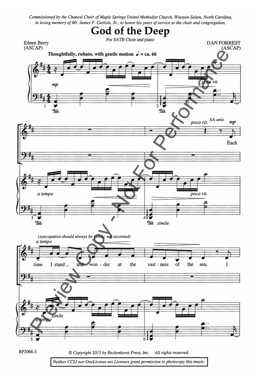 God of the Deep God of the Deep 4-Part scores gallery preview page 3