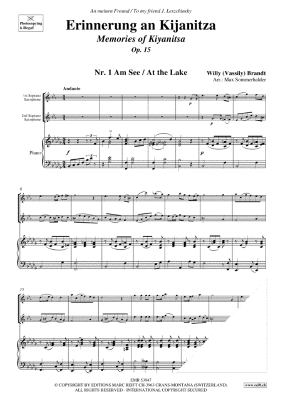 Erinnerung an Kijanitza Erinnerung an Kijanitza Soprano Saxophone scores gallery preview page 3