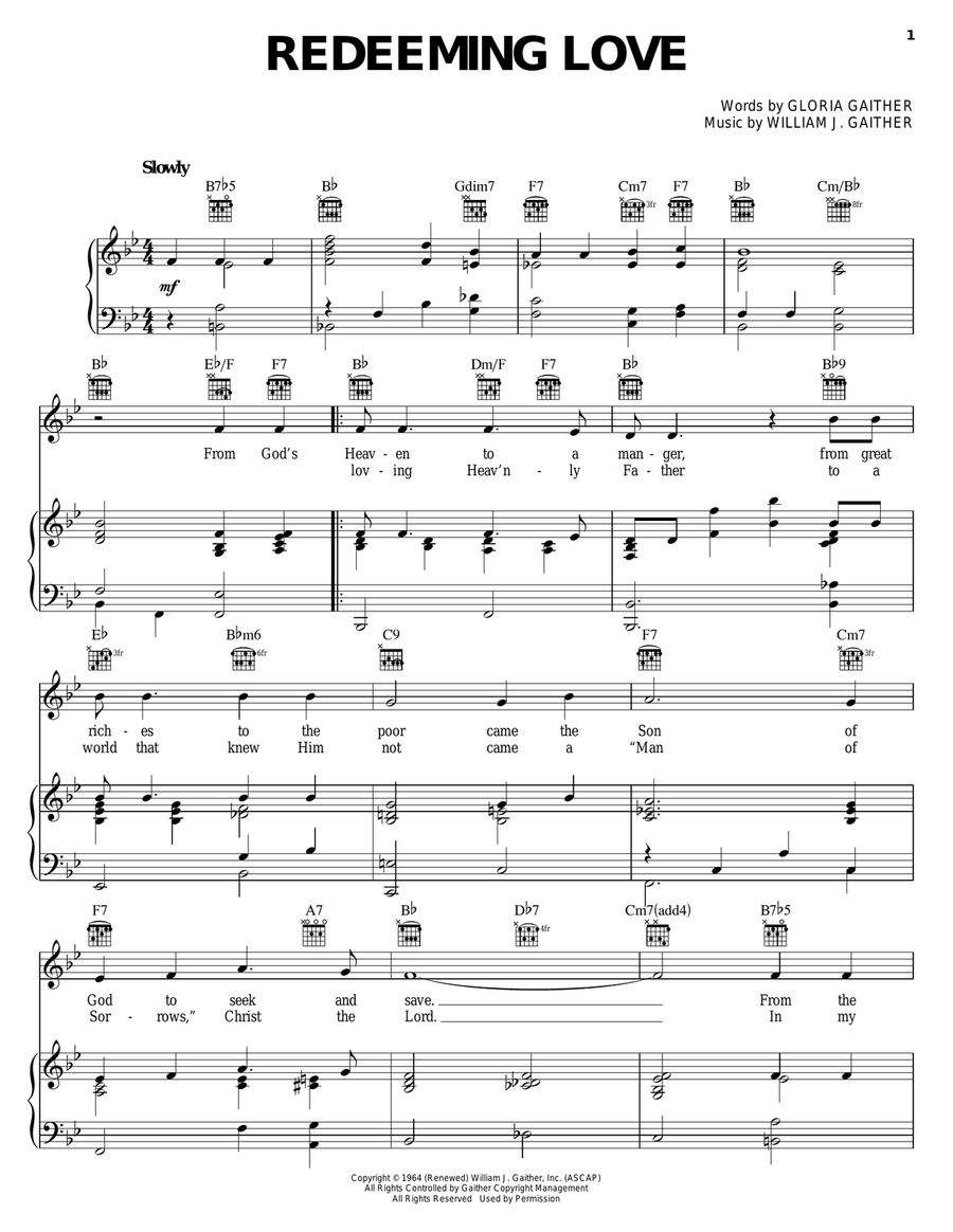 Redeeming Love Acoustic Guitar scores gallery preview page 1
