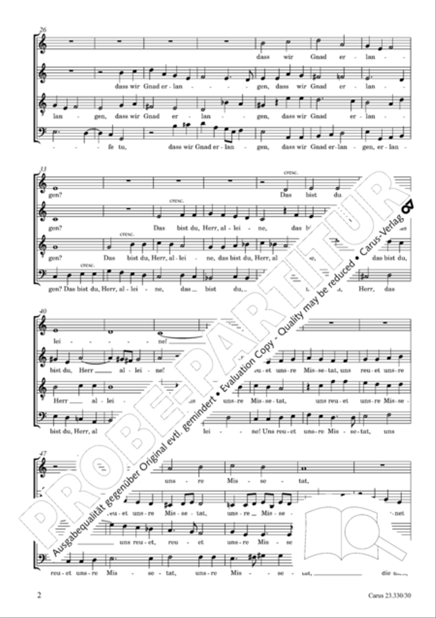 Even in the midst of life (Mitten wir im Leben sind) 4-Part scores gallery preview page 3