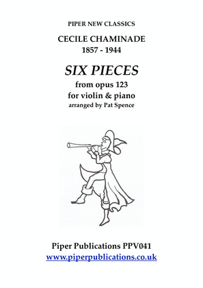 Book cover for CECILE CHAMINADE: SIX PIECES FOR VIOLIN & PIANO