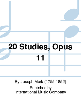 Book cover for 20 Studies, Opus 11