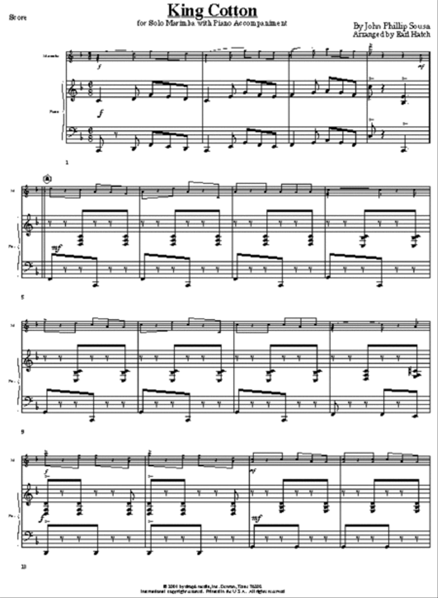 King Cotton Percussion scores gallery preview page 2
