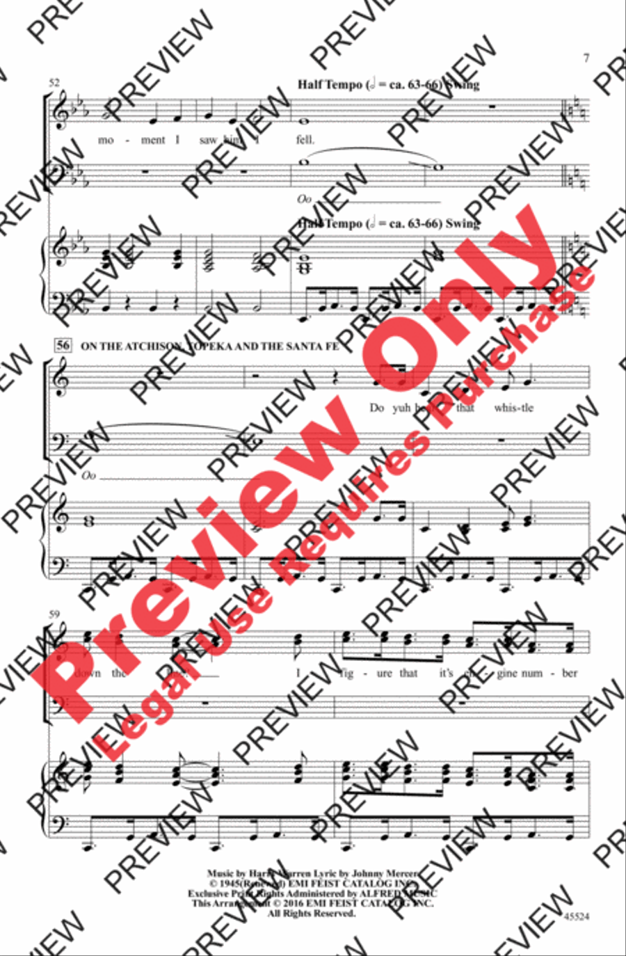 A Tribute to Judy Garland 3-Part scores gallery preview page 7