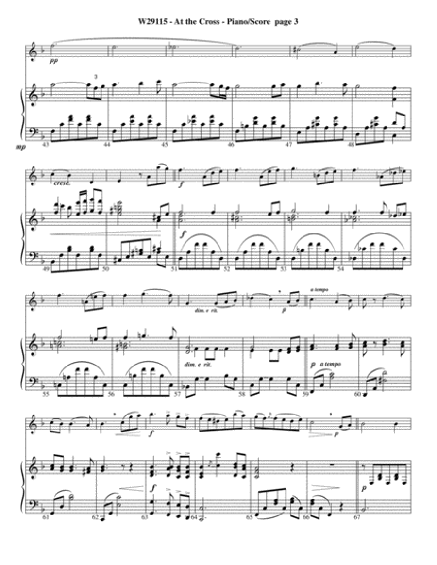 At The Cross Violin Solo scores gallery preview page 3