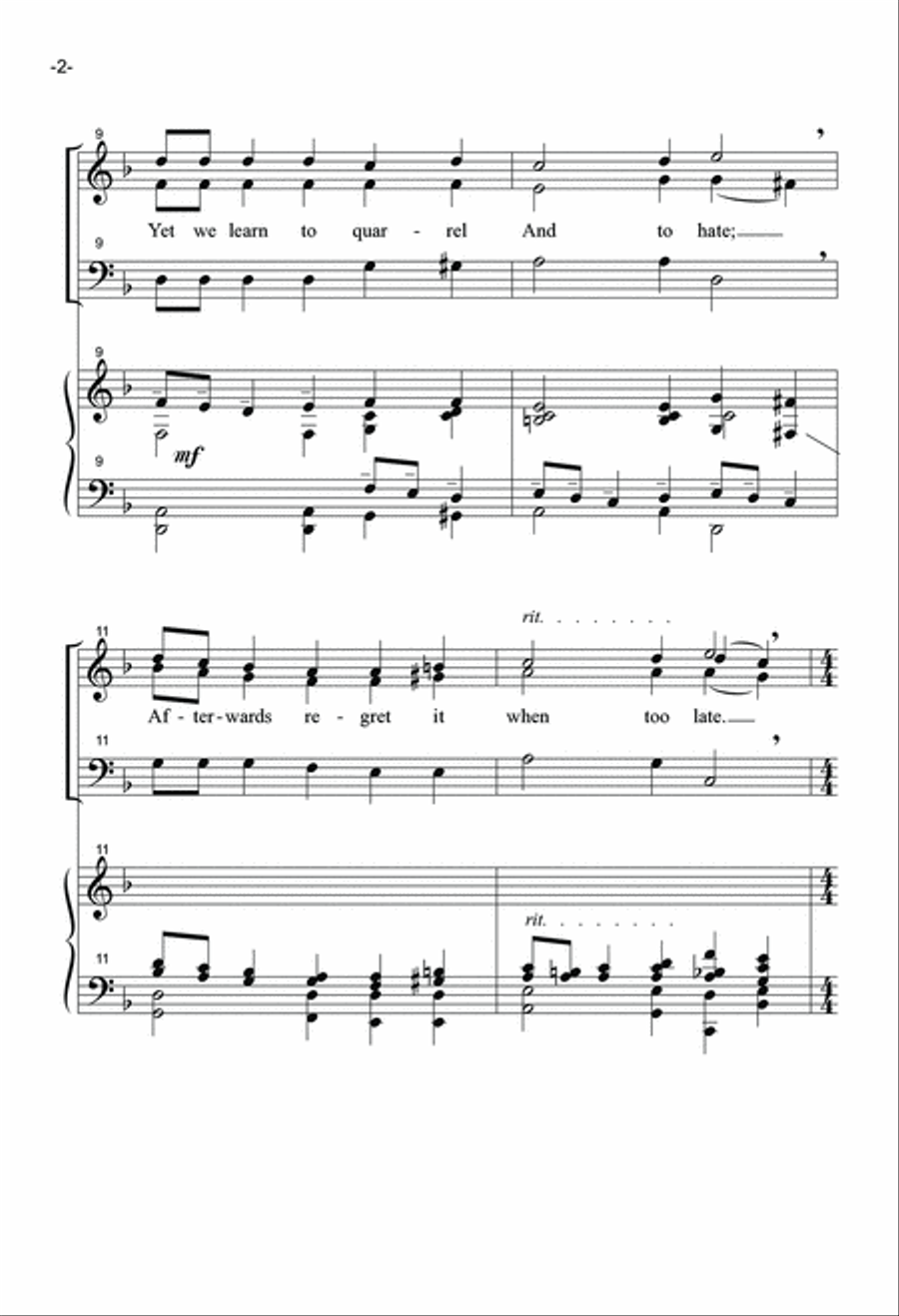 Tis A Little Journey 3-Part scores gallery preview page 3