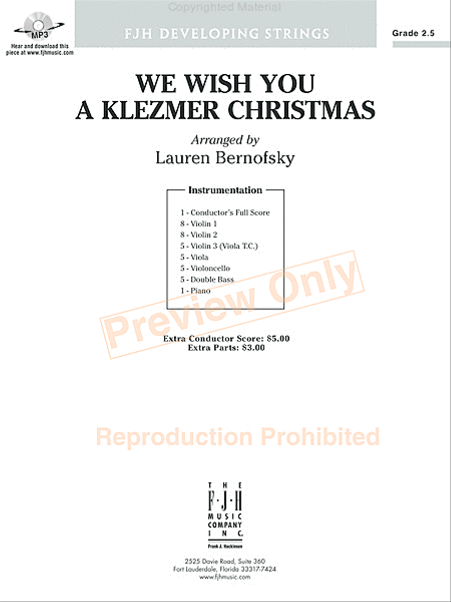 We Wish You a Klezmer Christmas String Orchestra scores gallery preview page 2
