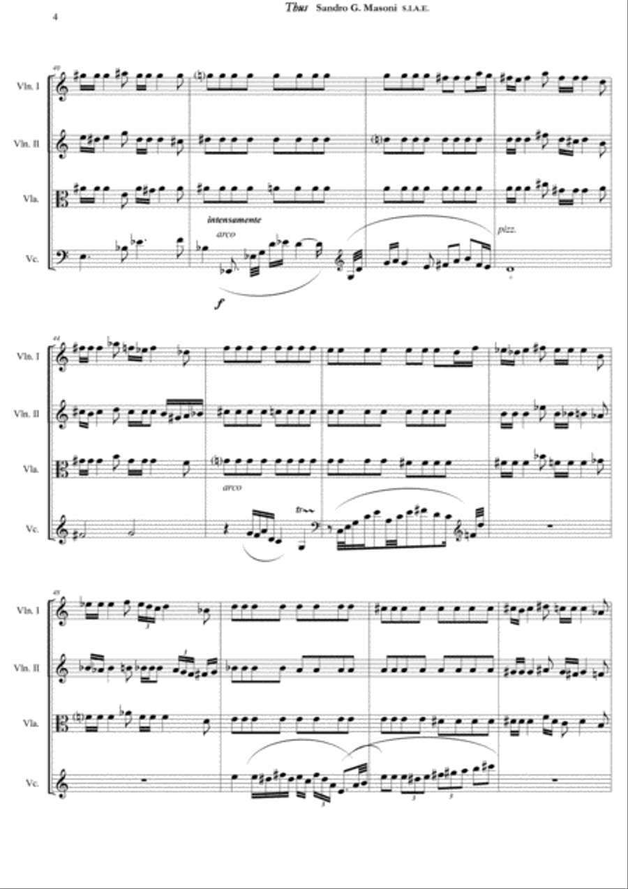 Thus (score) Thus (score) String Quartet scores gallery preview page 4