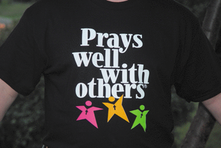 Book cover for Prays Well With Others - XL T-Shirt