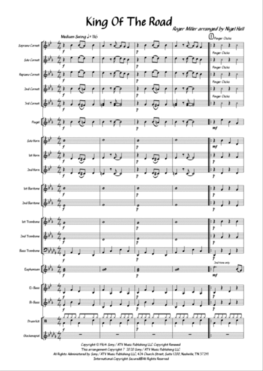 King Of The Road King Of The Road Brass Band scores gallery preview page 3