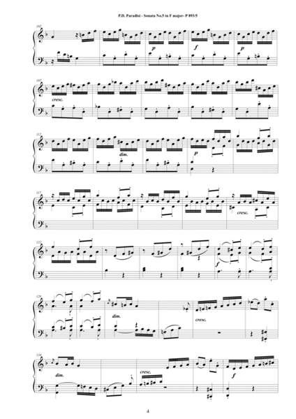 Paradisi - Piano Sonata No.5 in F major, P893-5 image number null